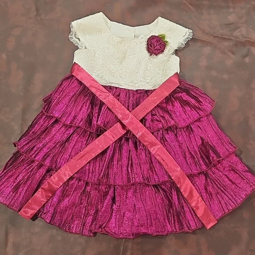 E Dress Size 4t Fuscia Pink Ruffles